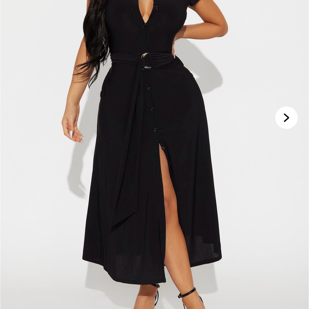 Elegant Black Midi Dress